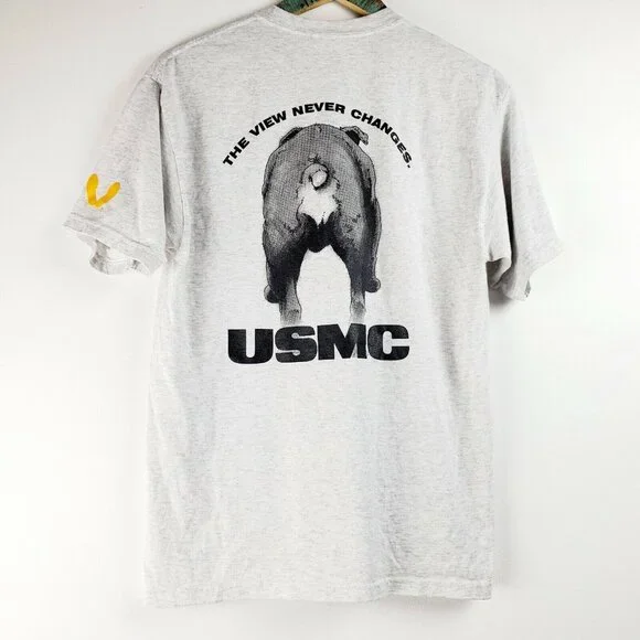 USMC If You Are Not The Lead Dog... 2004 Spectrum Athletic Gray T-Shirt NWOT - Picture 4 of 6